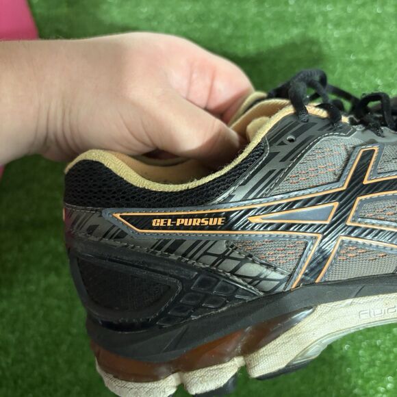 Mens ASICS Gel Pursue Running Walking Sneaker Shoes Mens Size 10 Gray/Orange - Picture 3 of 7